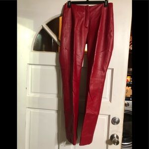 Red Leather Pants